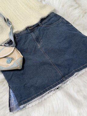 🌟Y2K Lace Paid Mini Skirt w/ Shorts🌟